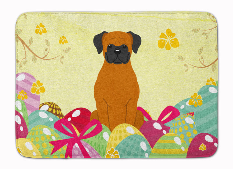 Easter Eggs Fawn Boxer Machine Washable Memory Foam Mat BB6115RUG