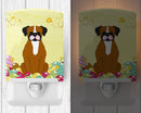 Easter Eggs Flashy Fawn Boxer Ceramic Night Light Compact, UL-Certified, Ideal for Bedroom, Bathroom, Nursery, Hallway, Kitchen, 6x4x3, Multicolor