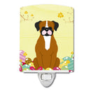 Easter Eggs Flashy Fawn Boxer Ceramic Night Light Compact, UL-Certified, Ideal for Bedroom, Bathroom, Nursery, Hallway, Kitchen, 6x4x3, Multicolor