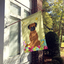 Easter Eggs Brindle Boxer House Flag 28x40 Porch Sleeve Pole Decorative Outside Yard Banner Artwork Wall Hanging, Polyester