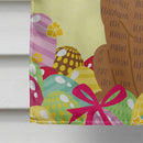Easter Eggs Brindle Boxer House Flag 28x40 Porch Sleeve Pole Decorative Outside Yard Banner Artwork Wall Hanging, Polyester
