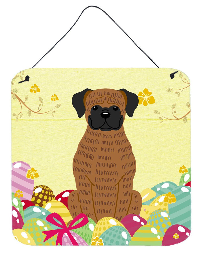 Easter Eggs Brindle Boxer Wall or Door Hanging Prints BB6117DS66