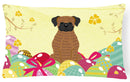 Easter Eggs Brindle Boxer Decorative Throw Pillow 12x16 Indoor Outdoor Accent Cushion, Fabric Cover with Insert for Sofa, Bed, Porch & Living Room