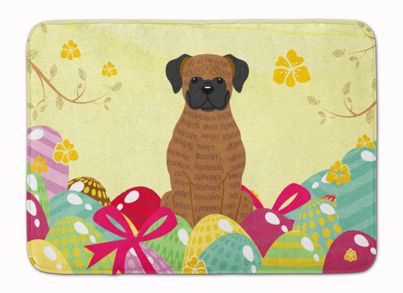 Easter Eggs Brindle Boxer Machine Washable Memory Foam Mat BB6117RUG