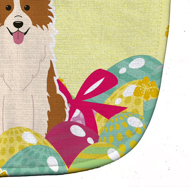 Easter Eggs Border Collie Red White Baby Bib BB6119BIB