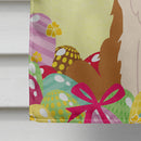Easter Eggs Border Collie Red White House Flag 28x40 Porch Sleeve Pole Decorative Outside Yard Banner Artwork Wall Hanging, Polyester