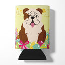Easter Eggs English Bulldog Brindle White Can or Bottle Hugger Cooler Sleeve for Standard 12 oz Cans, Insulated Foam Beer & Soda Can Hugger Reusable