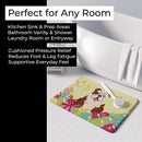 Easter Eggs English Bulldog Brindle White Memory Foam Kitchen Mat Machine Washable Anti-Fatigue Cushion Comfort Bath or Kitchen Rug
