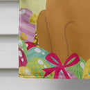 Easter Eggs English Bulldog Red House Flag 28x40 Porch Sleeve Pole Decorative Outside Yard Banner Artwork Wall Hanging, Polyester