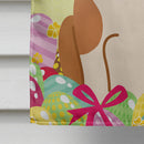 Easter Eggs English Bulldog Fawn White House Flag 28x40 Porch Sleeve Pole Decorative Outside Yard Banner Artwork Wall Hanging, Polyester