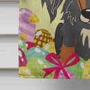Easter Eggs Wire Haired Dachshund Dapple House Flag 28x40 Porch Sleeve Pole Decorative Outside Yard Banner Artwork Wall Hanging, Polyester