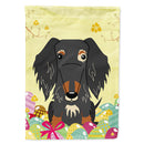 Easter Eggs Wire Haired Dachshund Dapple House Flag 28x40 Porch Sleeve Pole Decorative Outside Yard Banner Artwork Wall Hanging, Polyester