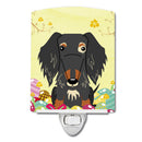 Easter Eggs Wire Haired Dachshund Dapple Ceramic Night Light Compact, UL-Certified, Ideal for Bedroom, Bathroom, Nursery, Hallway, Kitchen, 6x4x3, Multicolor