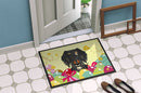 Easter Eggs Wire Haired Dachshund Dapple Doormat Indoor Outdoor 24H X 36W Front Door Mat Rugs for Entryway, Non Slip Washable Low Pile,