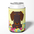 Easter Eggs Wire Haired Dachshund Chocolate Can or Bottle Hugger Cooler Sleeve for Standard 12 oz Cans, Insulated Foam Beer & Soda Can Hugger Reusable