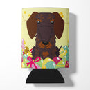 Easter Eggs Wire Haired Dachshund Chocolate Can or Bottle Hugger Cooler Sleeve for Standard 12 oz Cans, Insulated Foam Beer & Soda Can Hugger Reusable