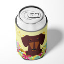 Easter Eggs Dachshund Chocolate Can or Bottle Hugger Cooler Sleeve for Standard 12 oz Cans, Insulated Foam Beer & Soda Can Hugger Reusable