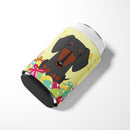Easter Eggs Dachshund Black Tan Can or Bottle Hugger Cooler Sleeve for Standard 12 oz Cans, Insulated Foam Beer & Soda Can Hugger Reusable