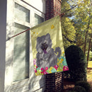 Easter Eggs Chow Chow Blue House Flag 28x40 Porch Sleeve Pole Decorative Outside Yard Banner Artwork Wall Hanging, Polyester