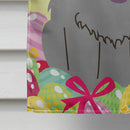 Easter Eggs Chow Chow Blue House Flag 28x40 Porch Sleeve Pole Decorative Outside Yard Banner Artwork Wall Hanging, Polyester