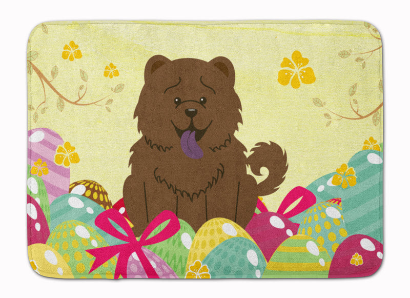 Easter Eggs Chow Chow Chocolate Machine Washable Memory Foam Mat BB6141RUG