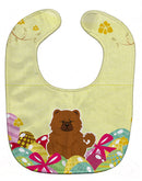 Easter Eggs Chow Chow Red Baby Bib Easy-Clean Baby Bib Baby Feeding Accessory Baby Mealtime Essential, 10 x 13, Multicolor