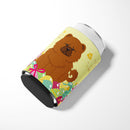 Easter Eggs Chow Chow Red Can or Bottle Hugger Cooler Sleeve for Standard 12 oz Cans, Insulated Foam Beer & Soda Can Hugger Reusable