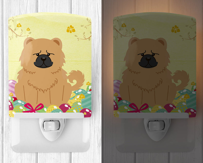 Easter Eggs Chow Chow Cream Ceramic Night Light BB6144CNL