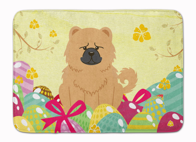 Easter Eggs Chow Chow Cream Machine Washable Memory Foam Mat BB6144RUG