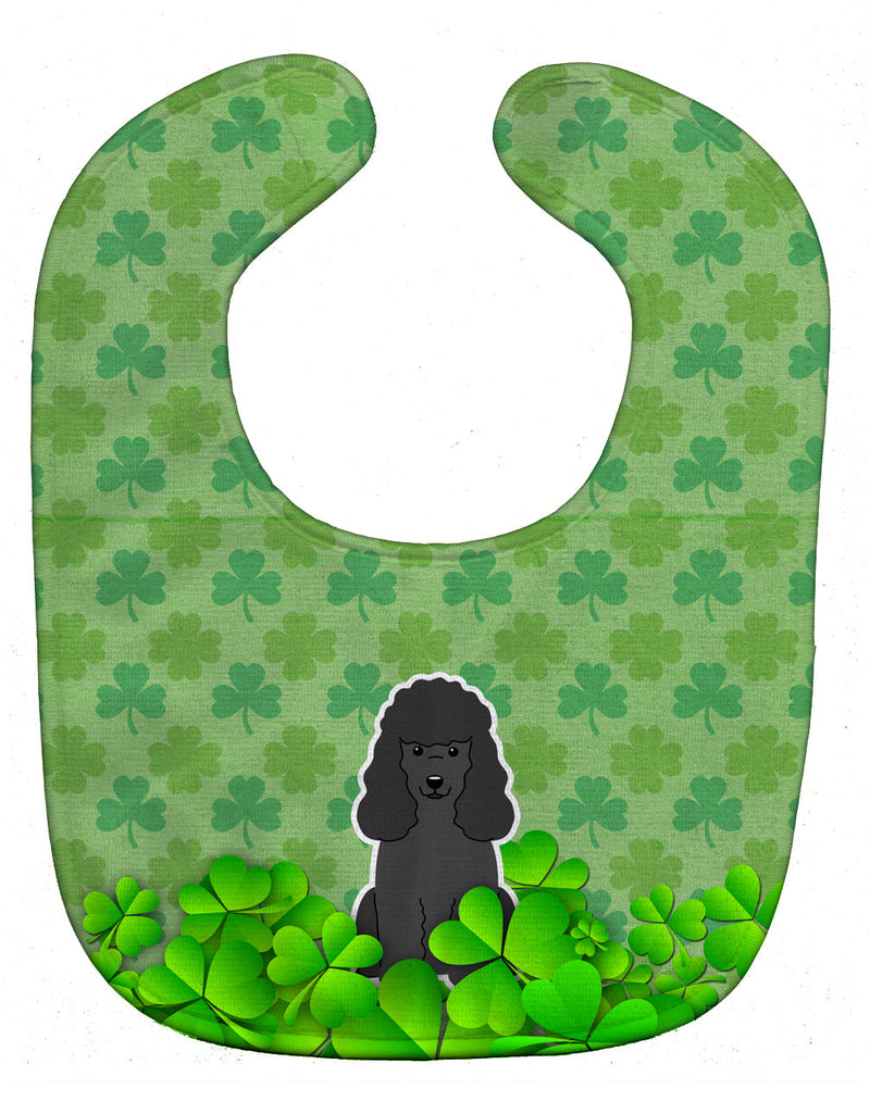 Poodle Black Shamrocks Baby Bib BB6212BIB