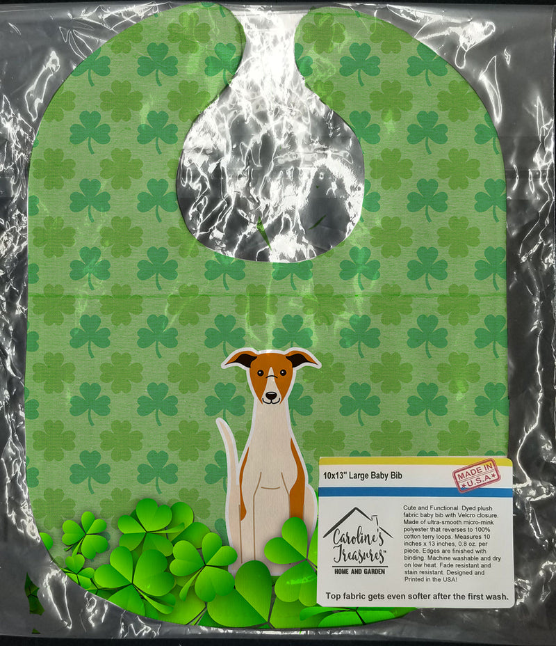 Whippet Shamrocks Baby Bib BB6240BIB