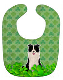 Border Collie Black White Shamrocks Baby Bib BB6259BIB