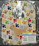Border Terrier Pawprints Baby Bib Easy-Clean Baby Bib Baby Feeding Accessory Baby Mealtime Essential, 10 x 13, Multicolor