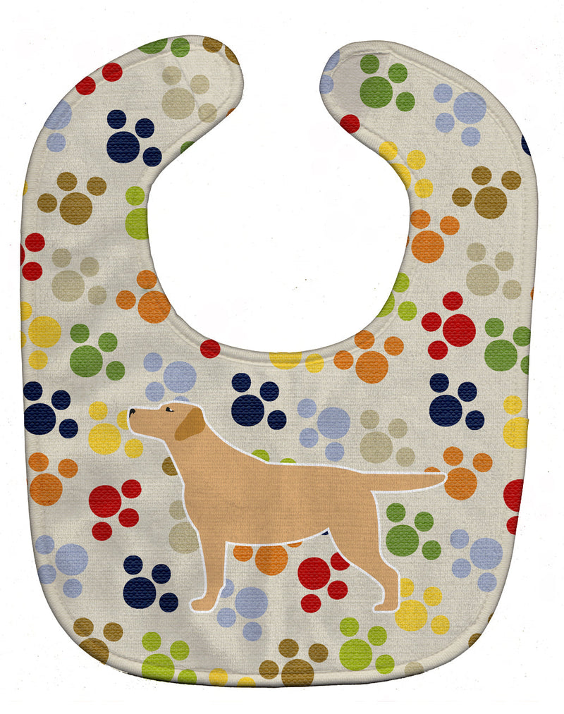 Yellow Labrador Retriever Pawprints Baby Bib BB6302BIB