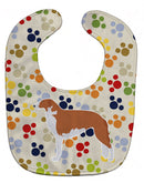 Borzoi Russian Greyhound Pawprints Baby Bib BB6304BIB