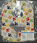 German Wirehaired Pointer Pawprints Baby Bib Easy-Clean Baby Bib Baby Feeding Accessory Baby Mealtime Essential, 10 x 13, Multicolor