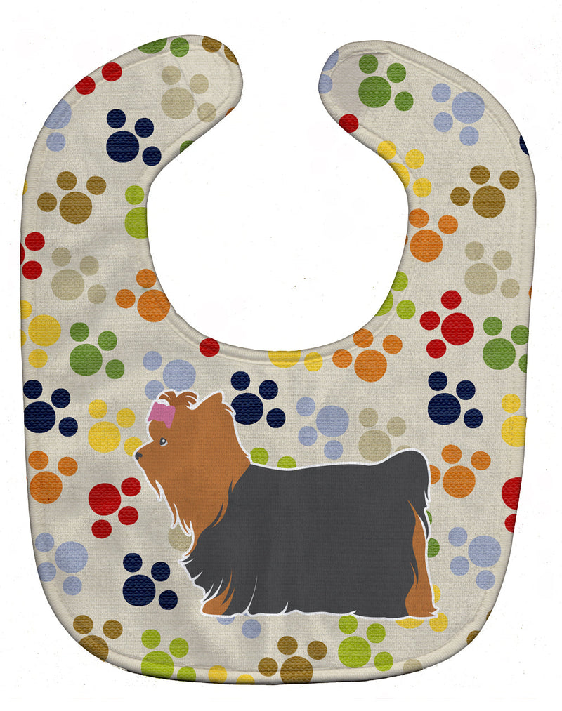 Yorkshire Terrier Yorkie Pawprints Baby Bib BB6339BIB