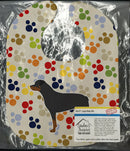 Rottweiler Pawprints Baby Bib Easy-Clean Baby Bib Baby Feeding Accessory Baby Mealtime Essential, 10 x 13, Multicolor