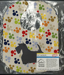 Scottish Terrier Pawprints Baby Bib Easy-Clean Baby Bib Baby Feeding Accessory Baby Mealtime Essential, 10 x 13, Multicolor
