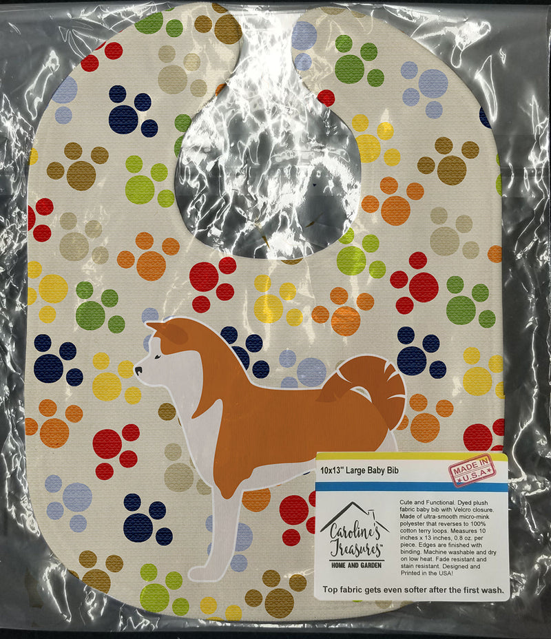 Akita Pawprints Baby Bib BB6377BIB