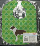 Boston Terrier Shamrocks  Baby Bib Easy-Clean Baby Bib Baby Feeding Accessory Baby Mealtime Essential, 10 x 13, Multicolor