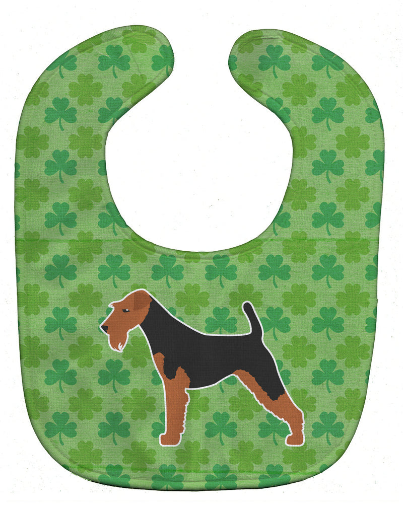 Airedale Terrier Shamrocks  Baby Bib BB6462BIB