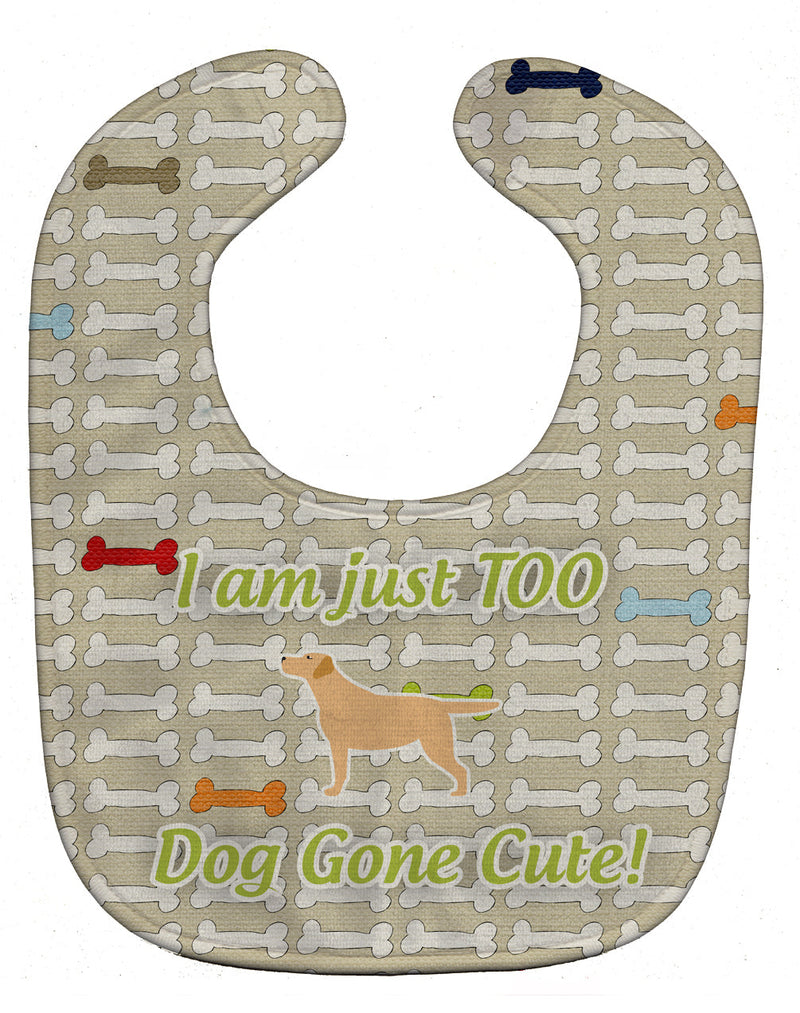 Yellow Labrador Retriever Dog Gone Cute Baby Bib BB6502BIB