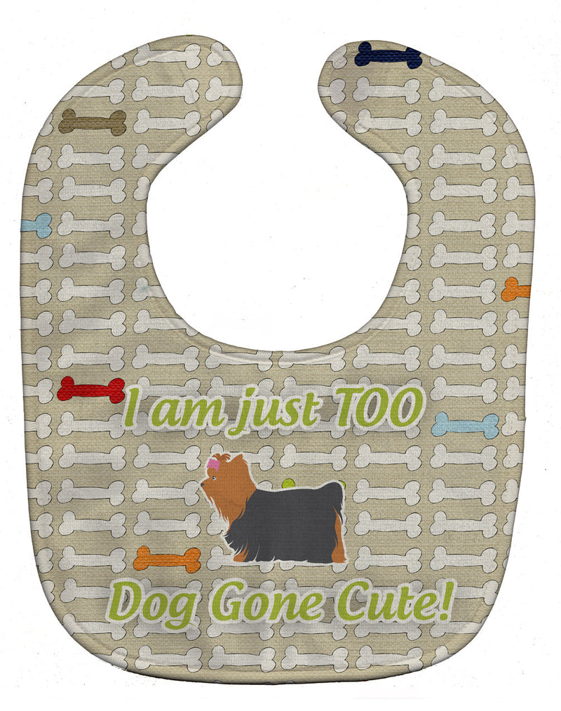 Yorkshire Terrier Yorkie Dog Gone Cute Baby Bib BB6539BIB