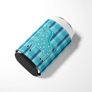 Unicorn in Plaid Can or Bottle Hugger Cooler Sleeve for Standard 12 oz Cans, Insulated Foam Beer & Soda Can Hugger Reusable
