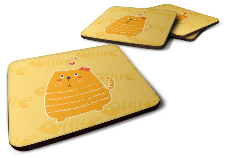 Fat Cat Love Foam Coaster  BB6746FC