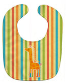 Giraffe in Socks Baby Bib Easy-Clean Baby Bib Baby Feeding Accessory Baby Mealtime Essential, 10 x 13, Multicolor