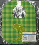 Lizard on Plaid Baby Bib Easy-Clean Baby Bib Baby Feeding Accessory Baby Mealtime Essential, 10 x 13, Multicolor