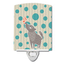 Wolf Love Ceramic Night Light Compact, UL-Certified, Ideal for Bedroom, Bathroom, Nursery, Hallway, Kitchen, 6x4x3, Multicolor