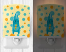 Polkadot Rabbit Ceramic Night Light Compact, UL-Certified, Ideal for Bedroom, Bathroom, Nursery, Hallway, Kitchen, 6x4x3, Multicolor